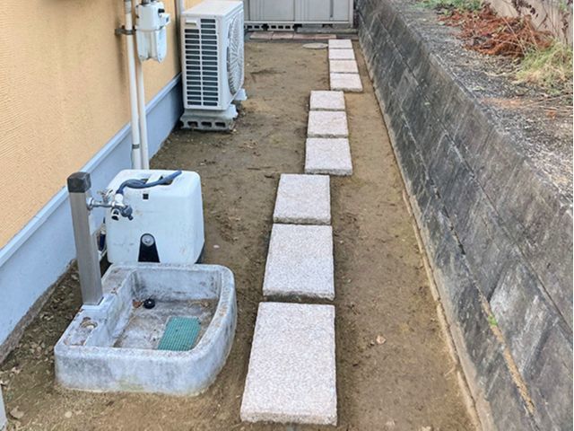 砂利敷き工事:施工前